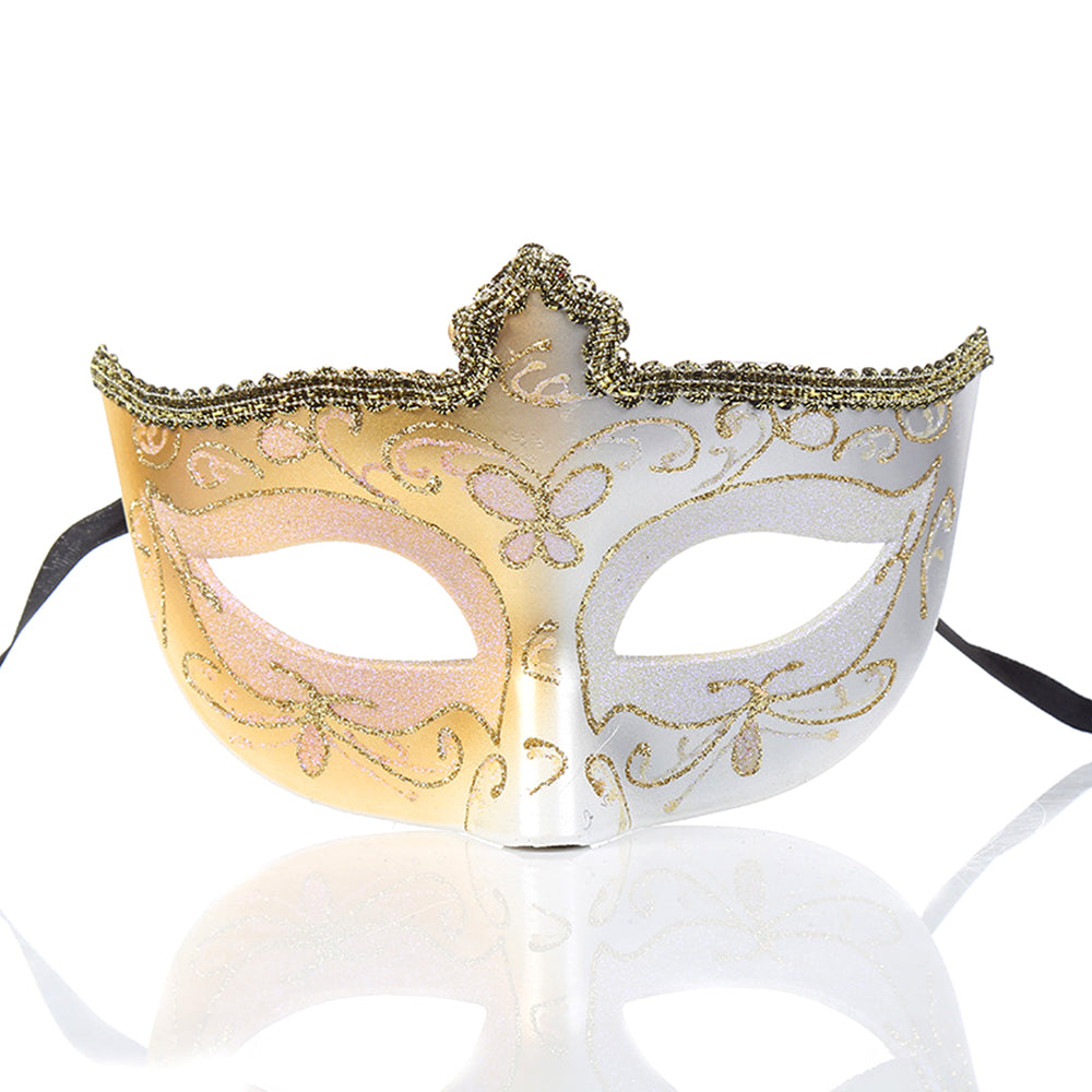 KELLY PINK Soft Gilded Venetian Eye Mask – Romantic Masquerade Style