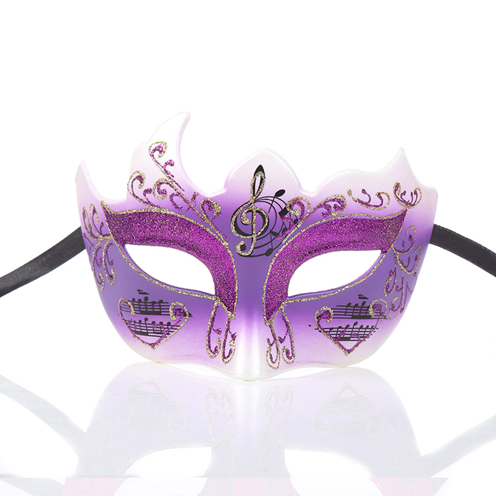 KELLY PINK Musical Motif Venetian Eye Mask – Romantic Masquerade Style