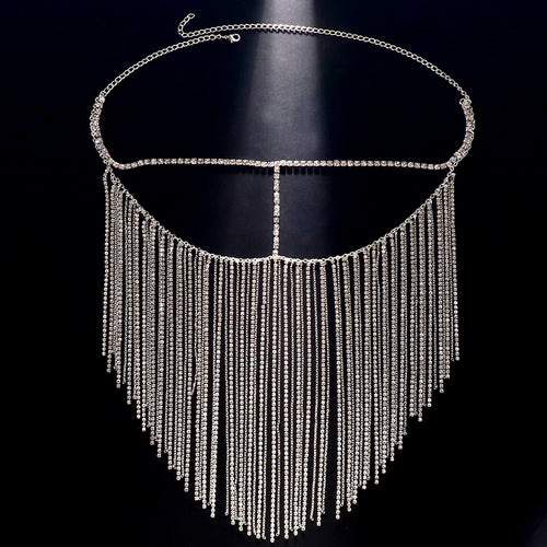 Bianca Crystal Fringe Face Veil Headpiece