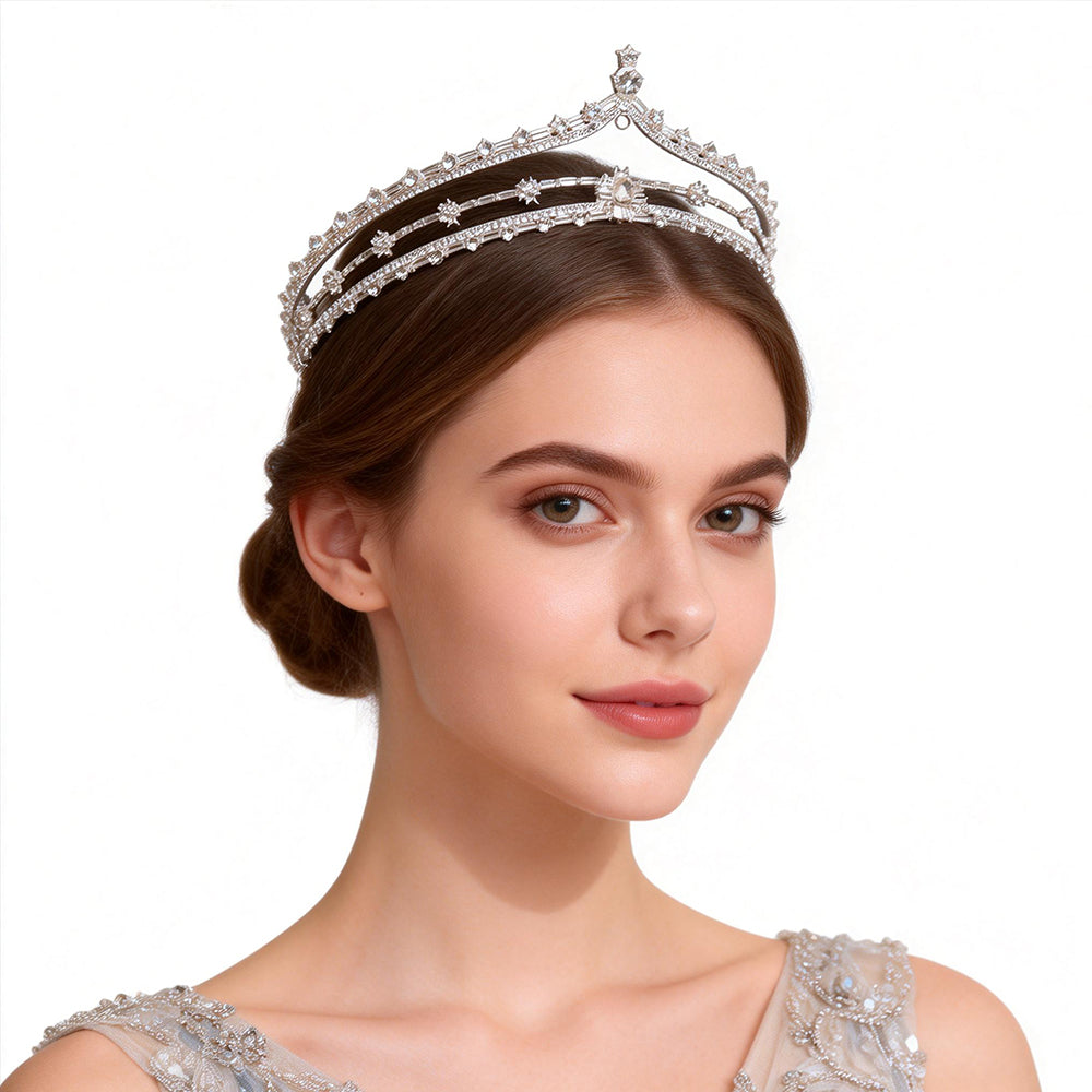 Bianca Rhinestone Tiara Headpiece