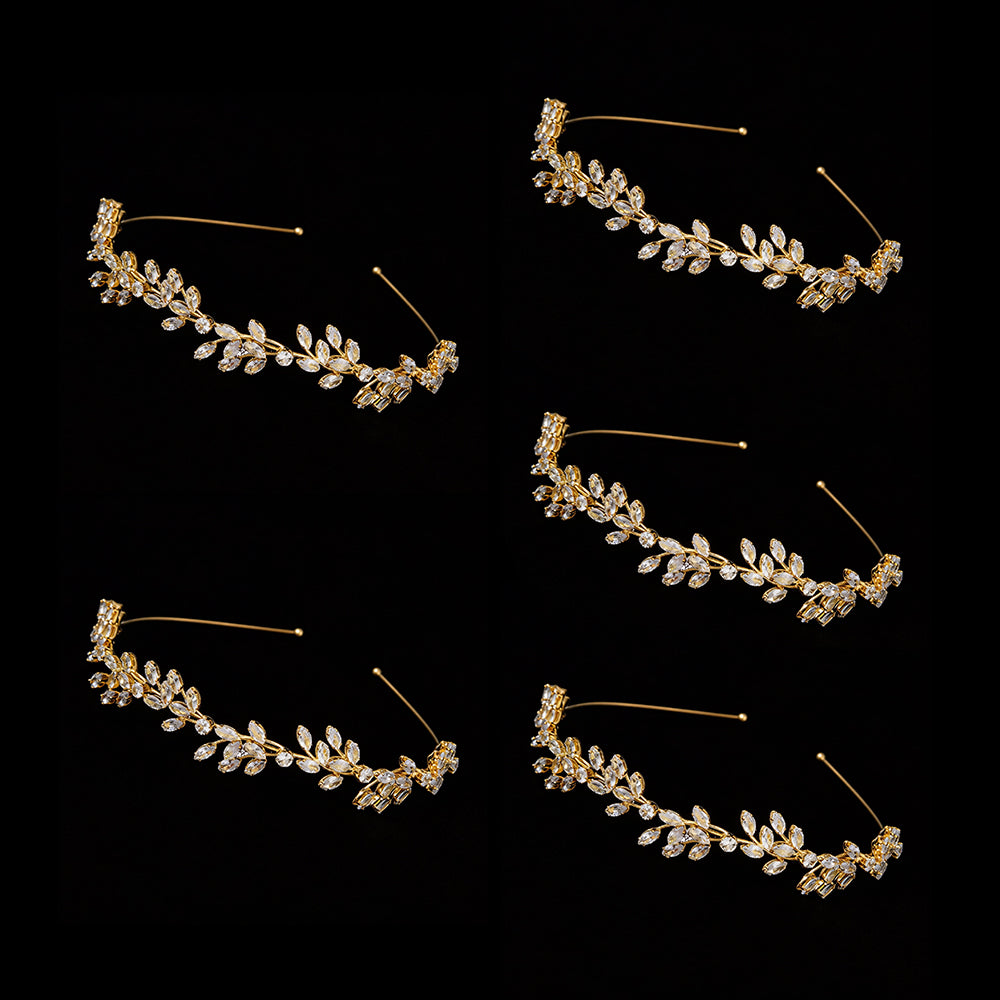 Bianca  Crystal Vine Headpiece