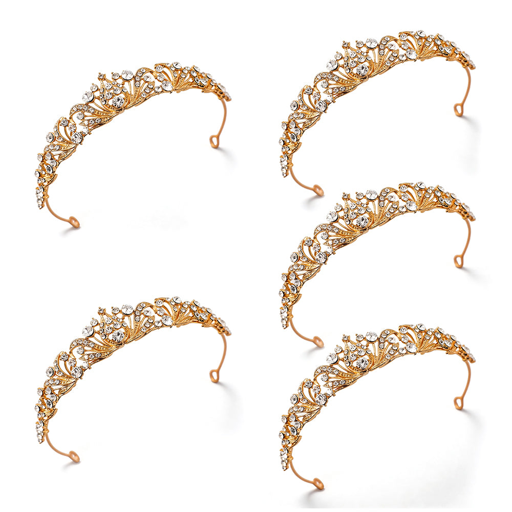 Bianca Gold Rhinestone Crown
