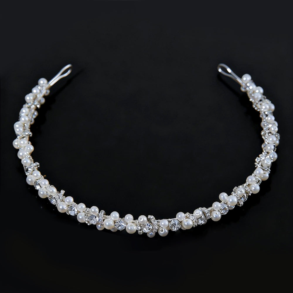 Bianca Pearl-Trimmed Rhinestone Headband