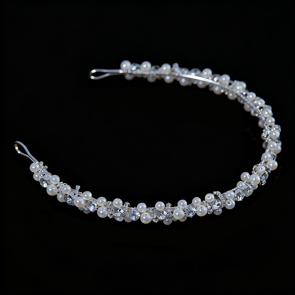 Bianca Pearl-Trimmed Rhinestone Headband