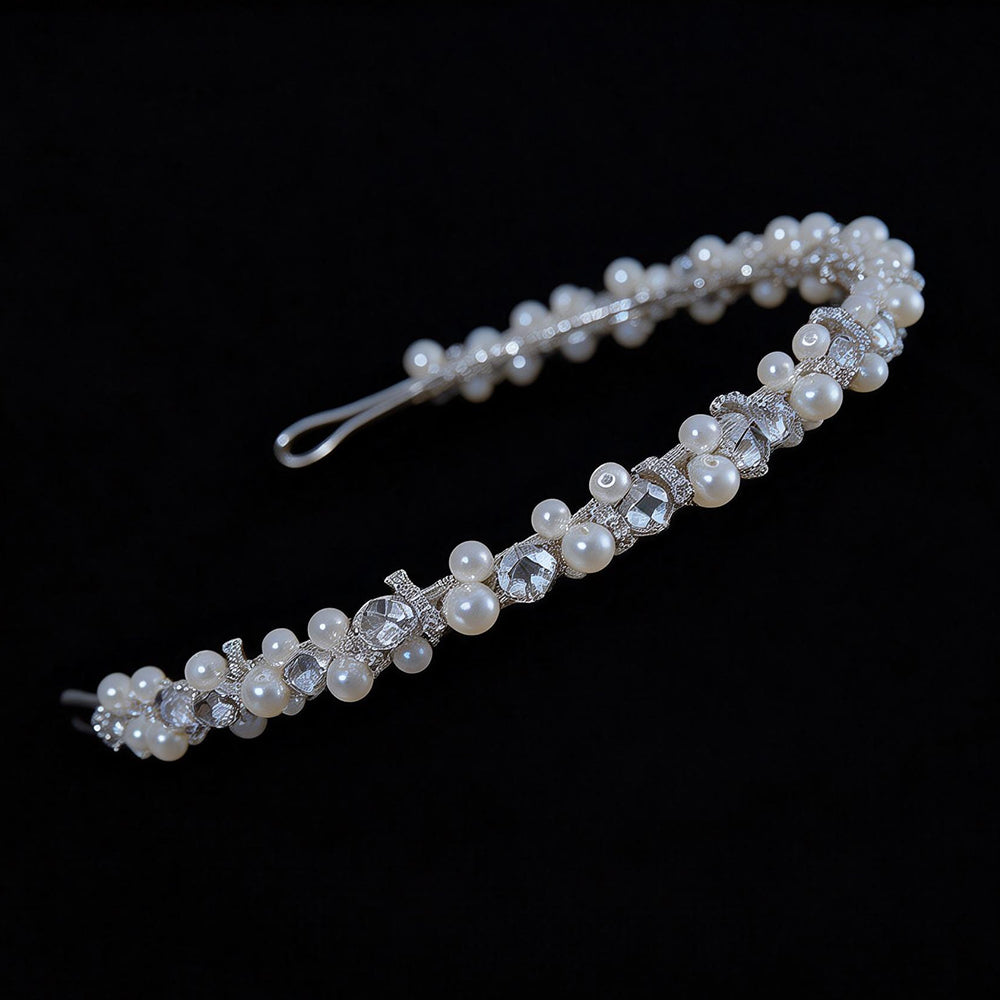 Bianca Pearl-Trimmed Rhinestone Headband