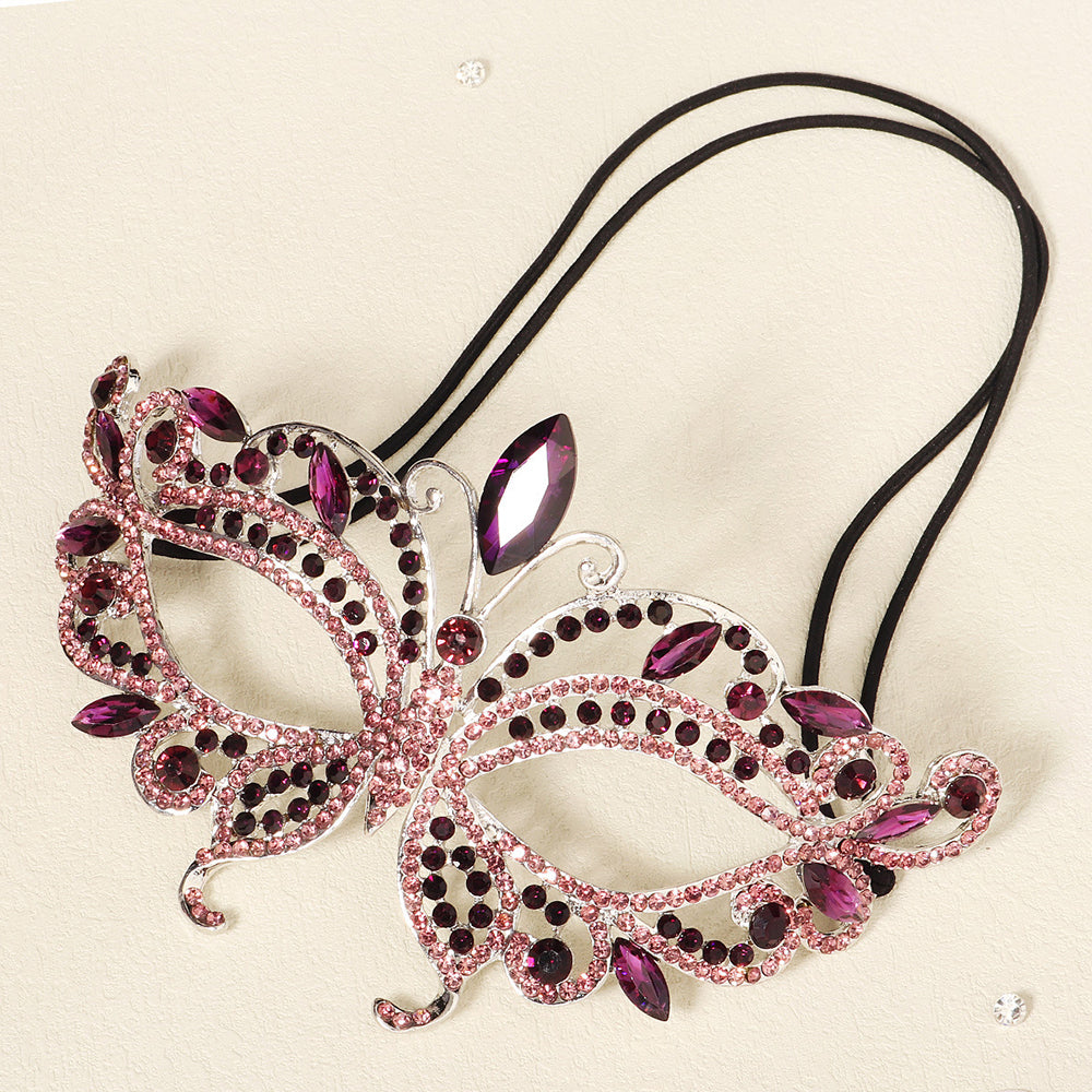 Kelly Pink Butterfly Jewel Mask