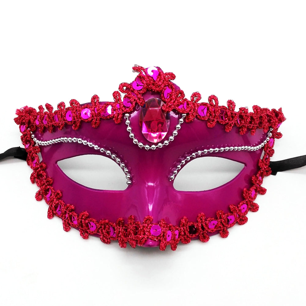 KELLY PINK Floral Feather Venetian Masquerade Mask – Romantic Baroque Style