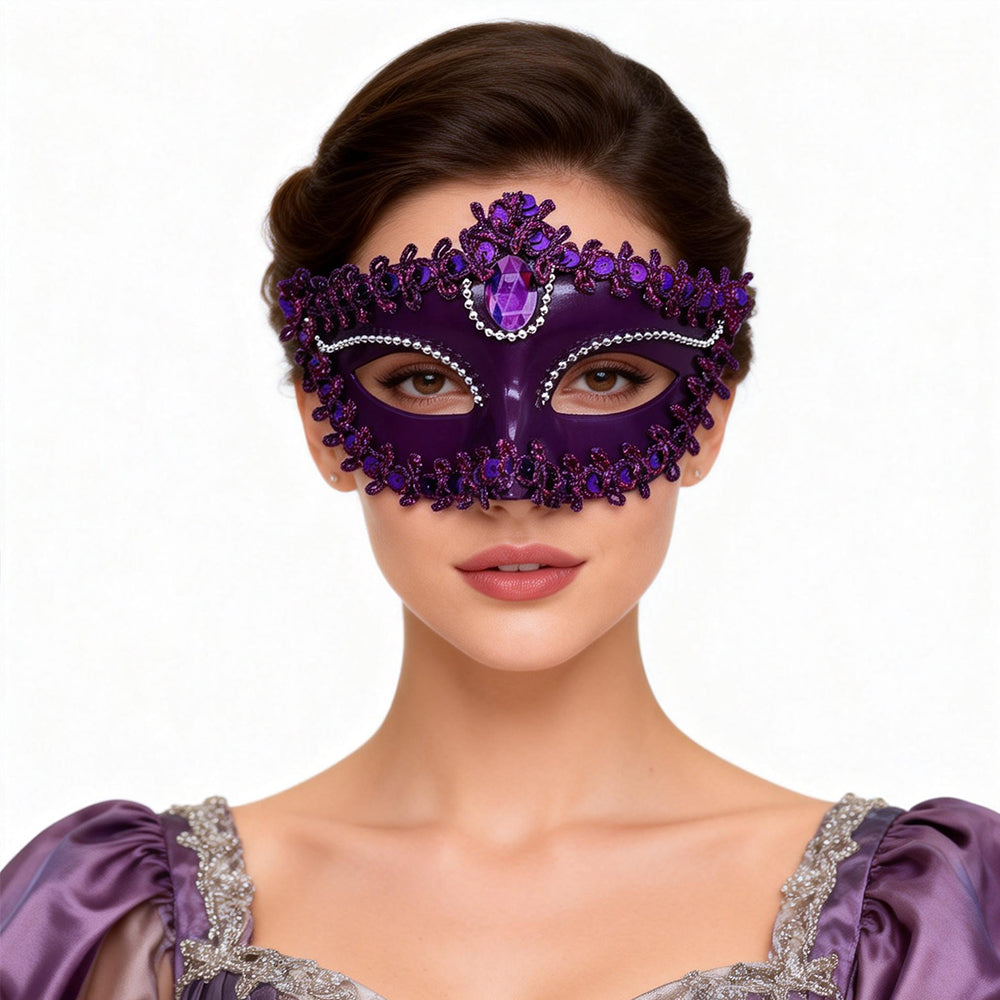 KELLY PINK Floral Feather Venetian Masquerade Mask – Romantic Baroque Style