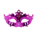 KELLY PINK Crowned Metallic Venetian Eye Mask – Regal Masquerade Style