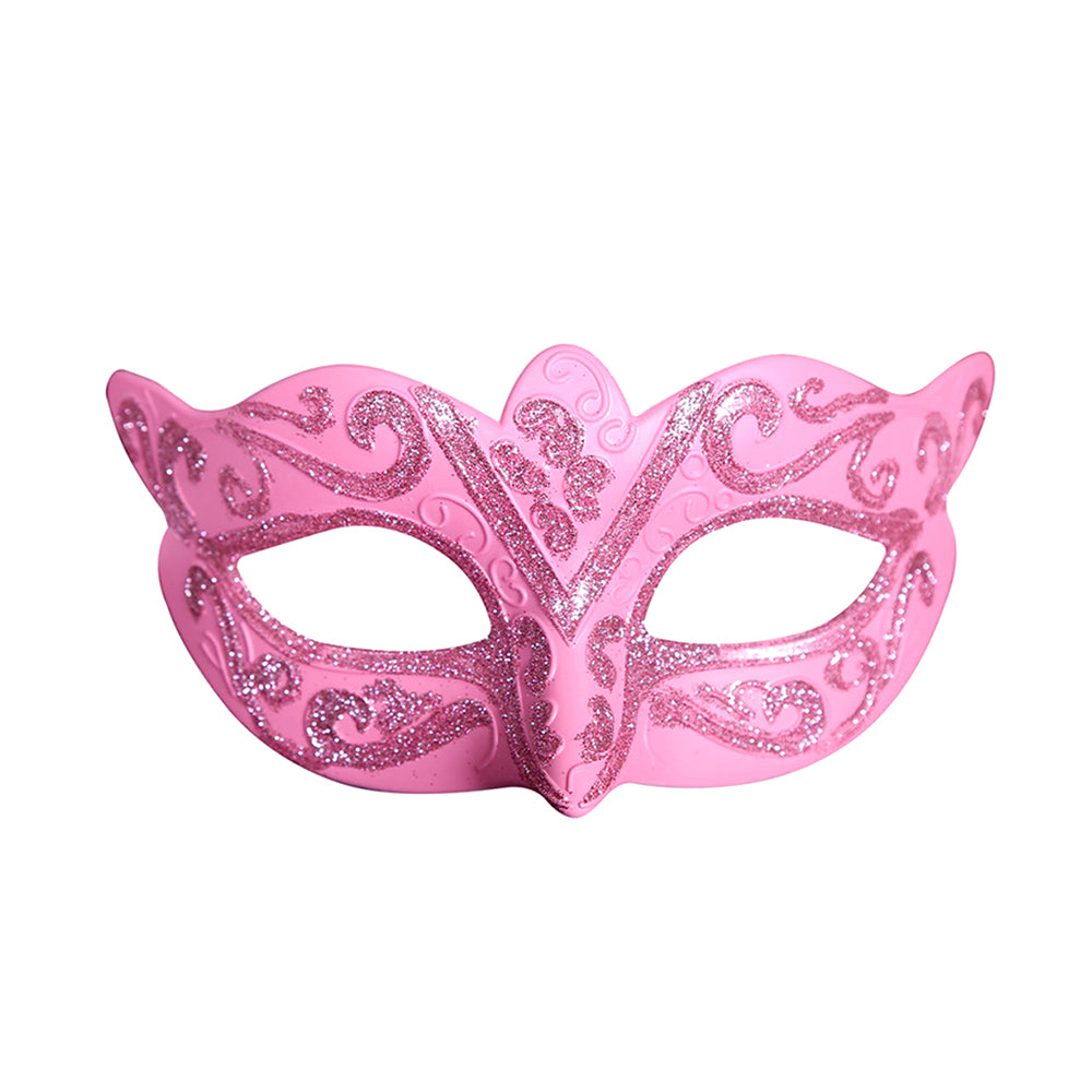 KELLY PINK Soft Filigree Venetian Eye Mask – Romantic Masquerade Style