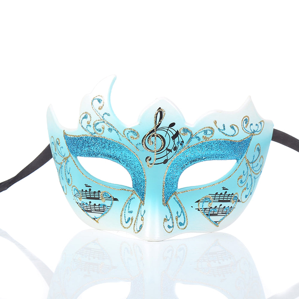 KELLY PINK Musical Motif Venetian Eye Mask – Romantic Masquerade Style