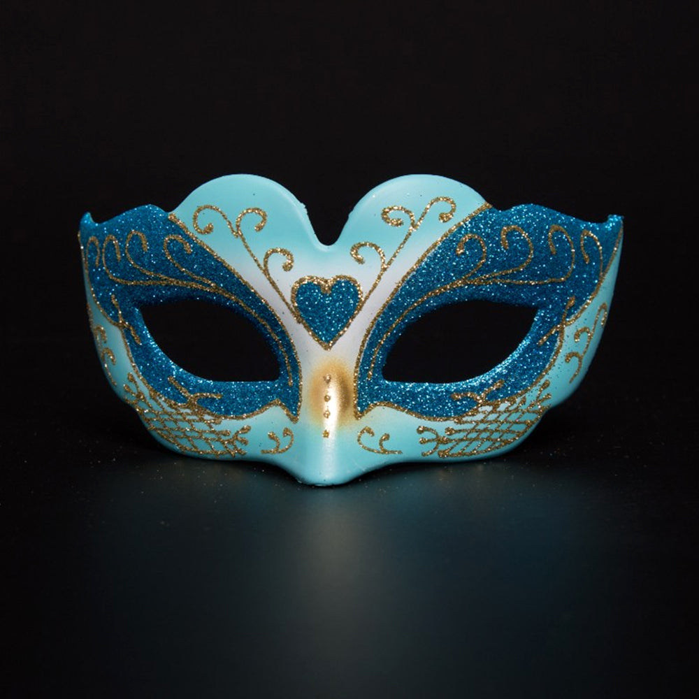 KELLY PINK Heart Motif Venetian Eye Mask – Romantic Masquerade Style