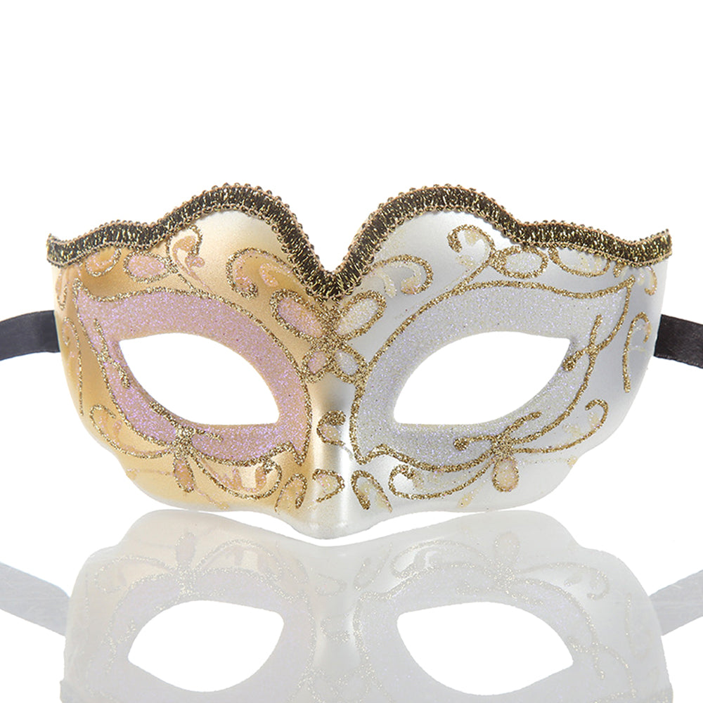 KELLY PINK Gilded Heart Venetian Eye Mask – Romantic Masquerade Style